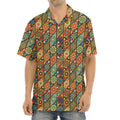 Indian Floral Patchwork Pattern Print Aloha Shirt