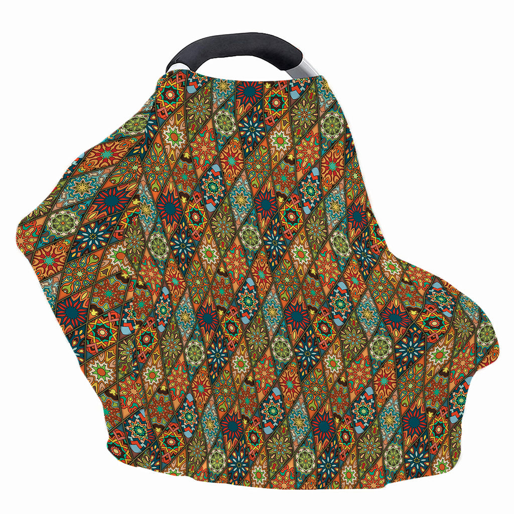 Indian Floral Patchwork Pattern Print Baby Seat Cover