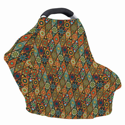 Indian Floral Patchwork Pattern Print Baby Seat Cover