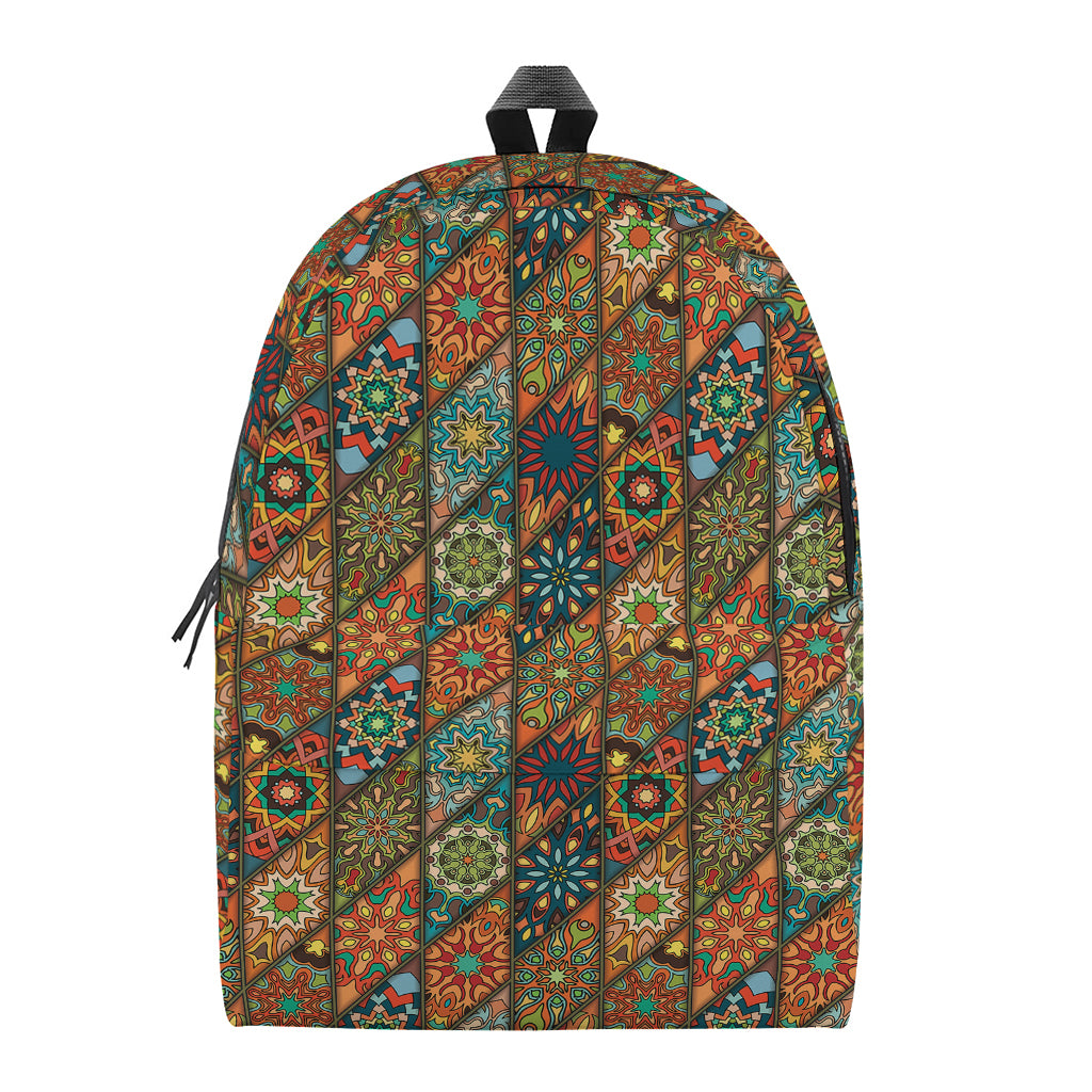 Indian Floral Patchwork Pattern Print Backpack