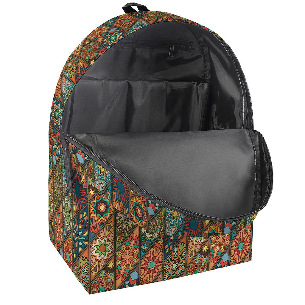 Indian Floral Patchwork Pattern Print Backpack