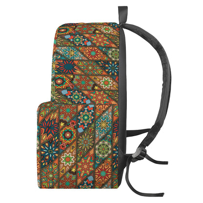 Indian Floral Patchwork Pattern Print Backpack