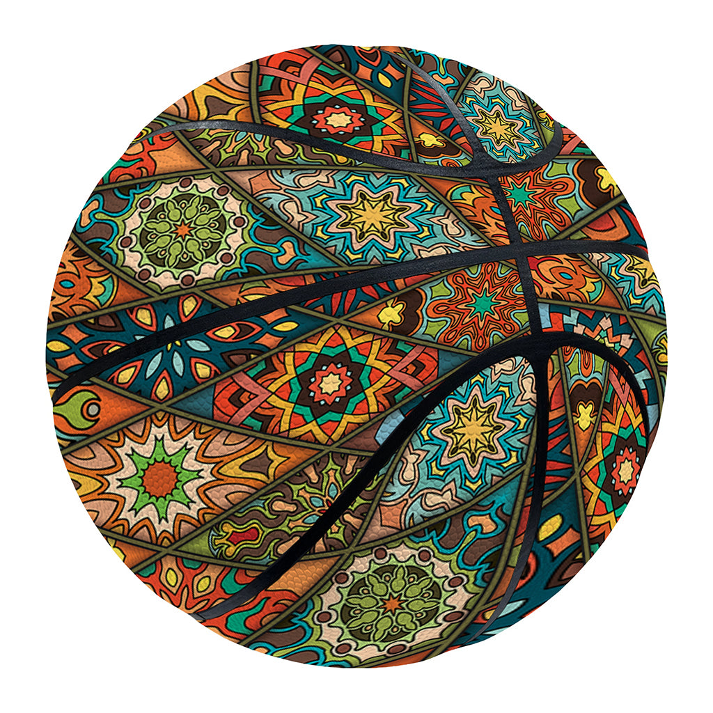 Indian Floral Patchwork Pattern Print Basketball