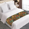 Indian Floral Patchwork Pattern Print Bed Runner