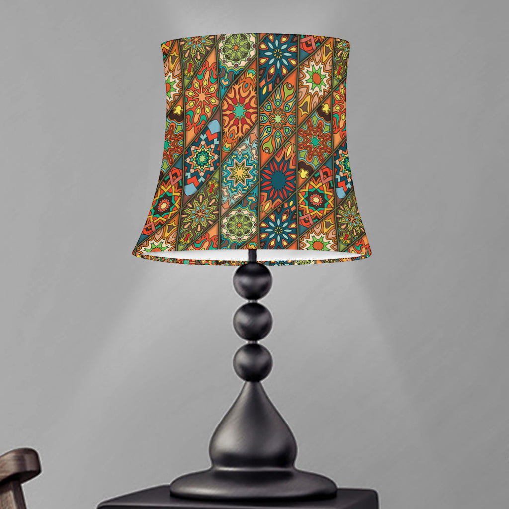 Indian Floral Patchwork Pattern Print Bell Lamp Shade