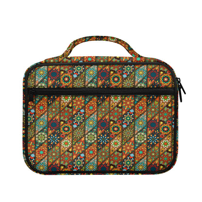 Indian Floral Patchwork Pattern Print Briefcase Bible Bag