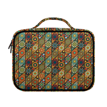 Indian Floral Patchwork Pattern Print Briefcase Bible Bag