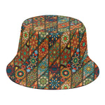 Indian Floral Patchwork Pattern Print Bucket Hat