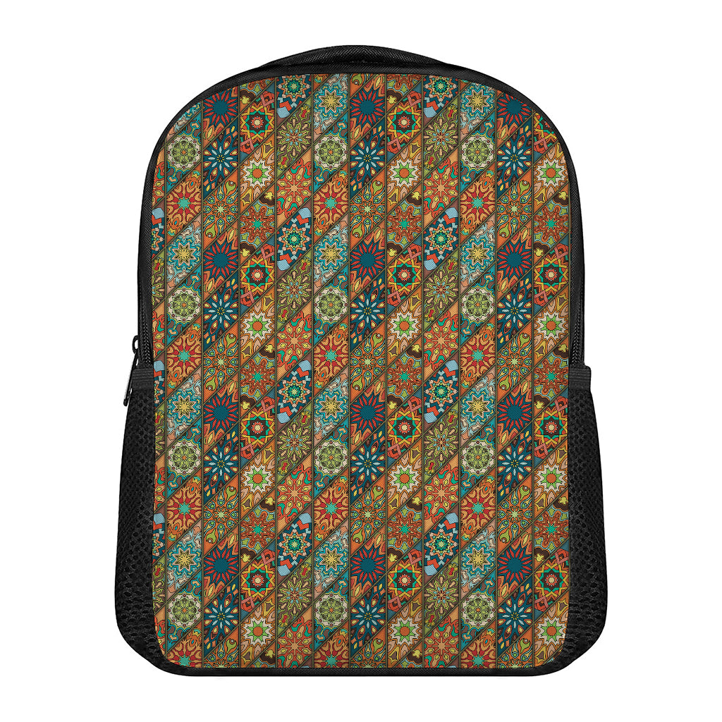 Indian Floral Patchwork Pattern Print Casual Backpack