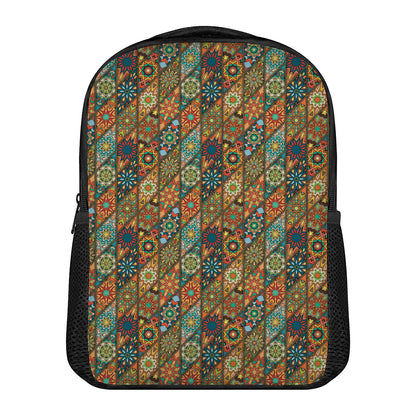 Indian Floral Patchwork Pattern Print Casual Backpack