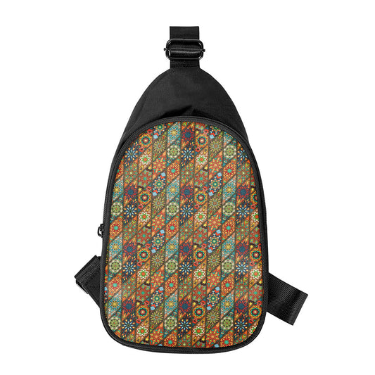 Indian Floral Patchwork Pattern Print Chest Bag