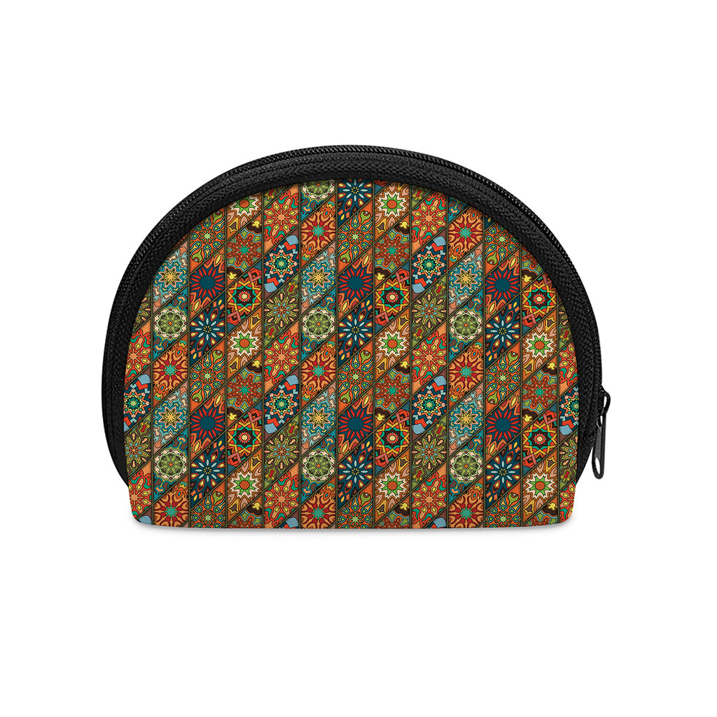 Indian Floral Patchwork Pattern Print Coin Purse