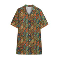 Indian Floral Patchwork Pattern Print Cotton Hawaiian Shirt