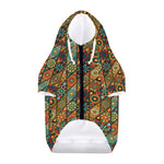 Indian Floral Patchwork Pattern Print Dog Zip Up Hoodie