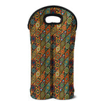Indian Floral Patchwork Pattern Print Double Neoprene Wine Tote
