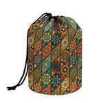 Indian Floral Patchwork Pattern Print Drawstring Makeup Bag