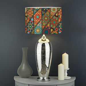 Indian Floral Patchwork Pattern Print Drum Lamp Shade