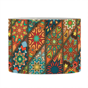 Indian Floral Patchwork Pattern Print Drum Lamp Shade