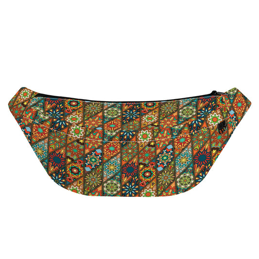 Indian Floral Patchwork Pattern Print Fanny Pack