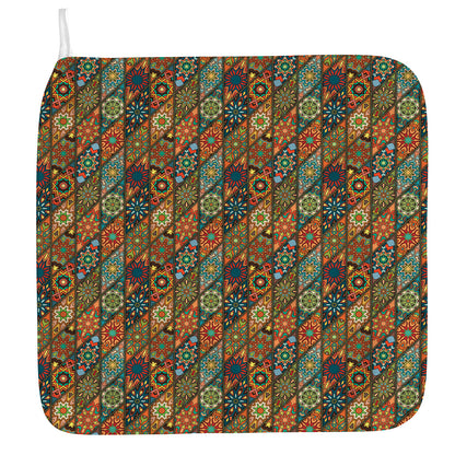 Indian Floral Patchwork Pattern Print Hand Towel