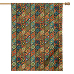 Indian Floral Patchwork Pattern Print House Flag