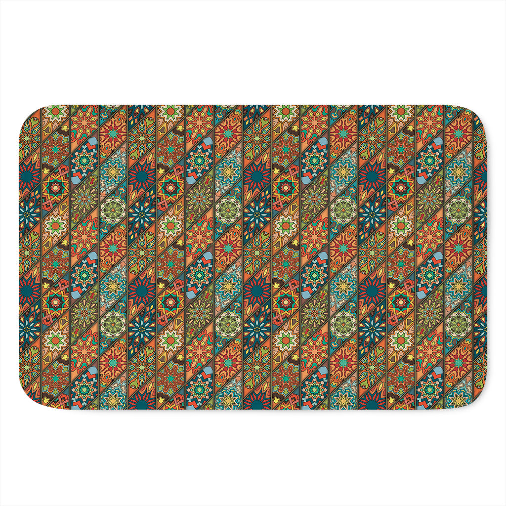 Indian Floral Patchwork Pattern Print Indoor Door Mat