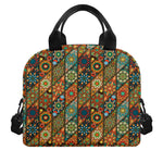 Indian Floral Patchwork Pattern Print Insulated Lunch Bag