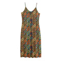Indian Floral Patchwork Pattern Print Jersey Midi Cami Dress