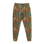 Indian Floral Patchwork Pattern Print Jogger Pants