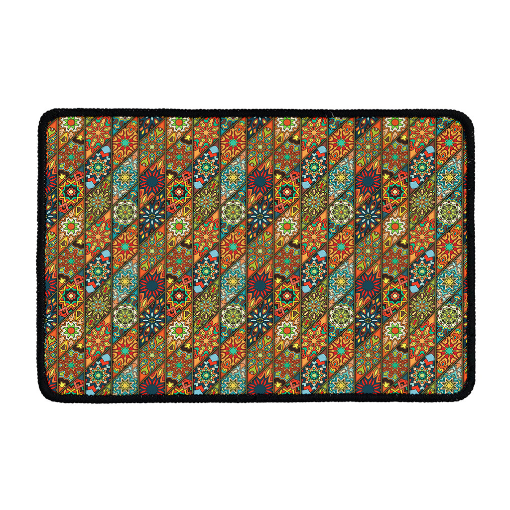 Indian Floral Patchwork Pattern Print Kitchen Mat