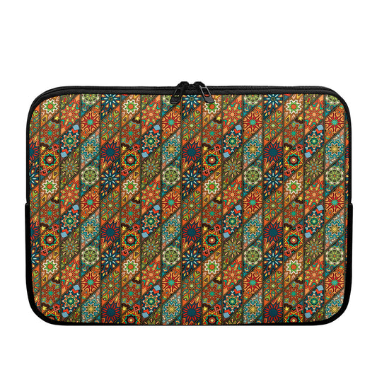 Indian Floral Patchwork Pattern Print Laptop Sleeve