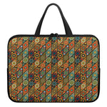 Indian Floral Patchwork Pattern Print Laptop Sleeve With Handle