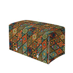 Indian Floral Patchwork Pattern Print Leather Tissue Box Cover
