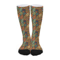 Indian Floral Patchwork Pattern Print Long Socks