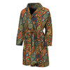 Indian Floral Patchwork Pattern Print Men's Bathrobe