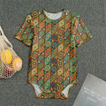 Indian Floral Patchwork Pattern Print Men's Bodysuit