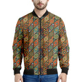 Indian Floral Patchwork Pattern Print Men's Bomber Jacket
