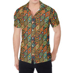 Indian Floral Patchwork Pattern Print Men's Shirt