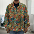 Indian Floral Patchwork Pattern Print Men's Shirt Jacket