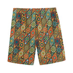 Indian Floral Patchwork Pattern Print Men's Sports Shorts