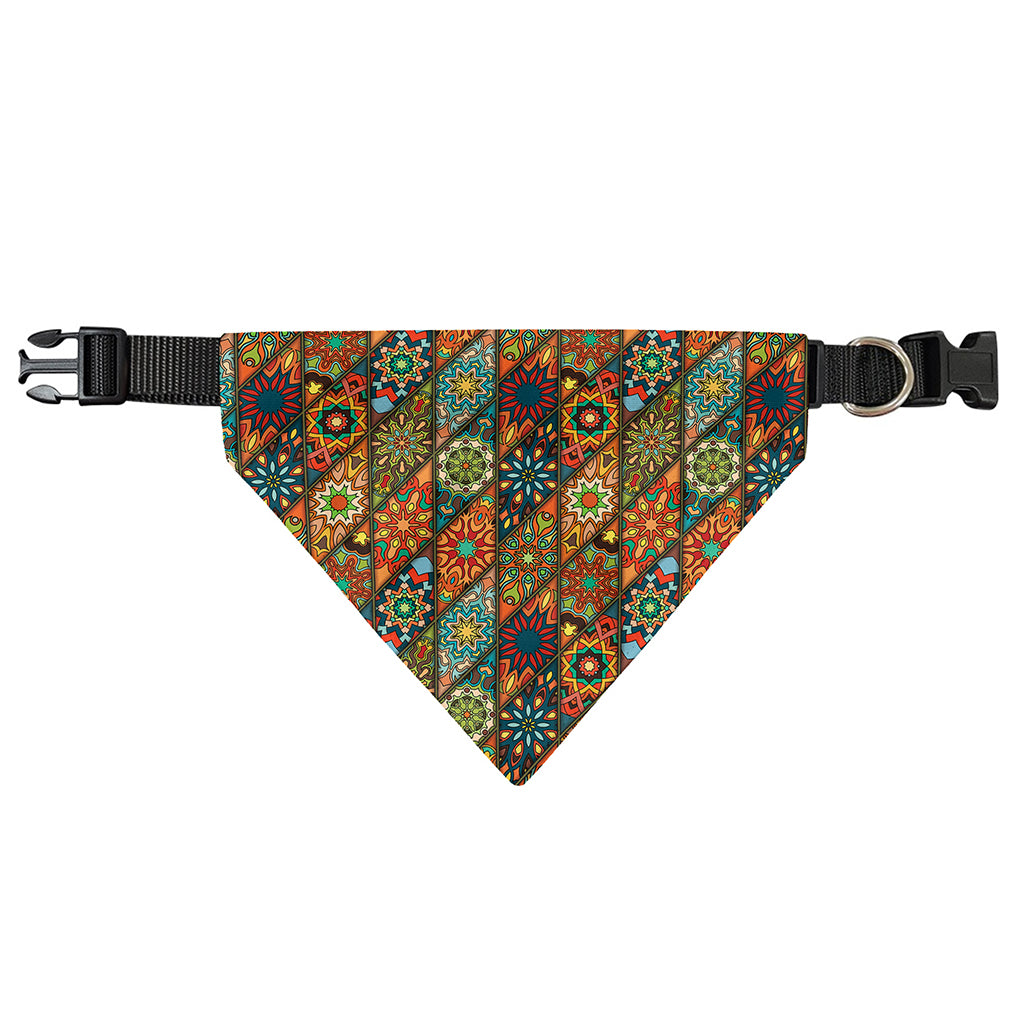 Indian Floral Patchwork Pattern Print Over The Collar Dog Bandana