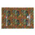 Indian Floral Patchwork Pattern Print Placemat