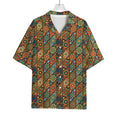 Indian Floral Patchwork Pattern Print Rayon Hawaiian Shirt