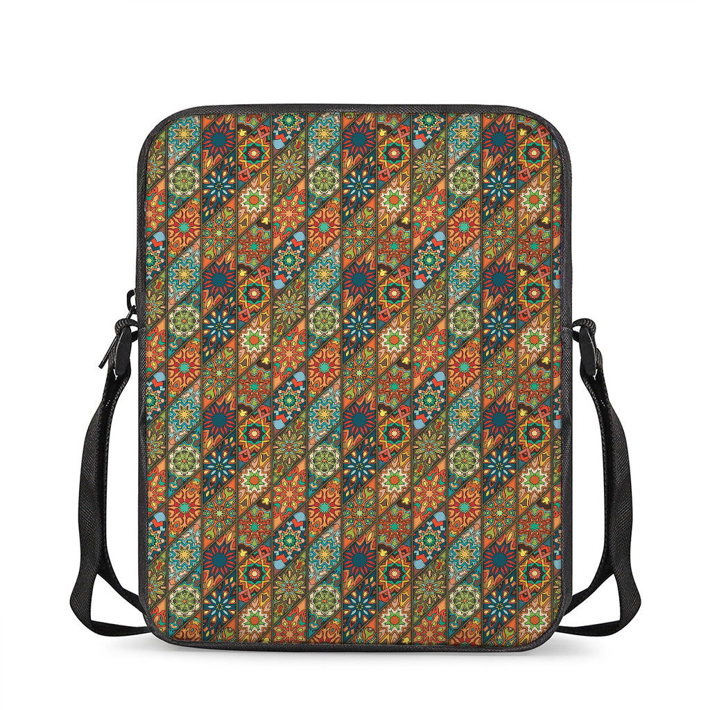 Indian Floral Patchwork Pattern Print Rectangular Crossbody Bag