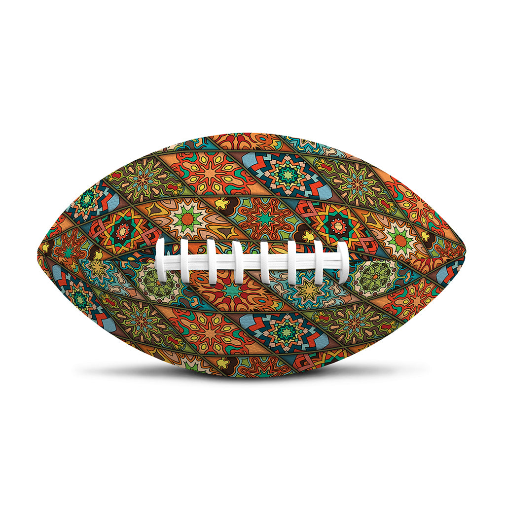 Indian Floral Patchwork Pattern Print Rugby Ball