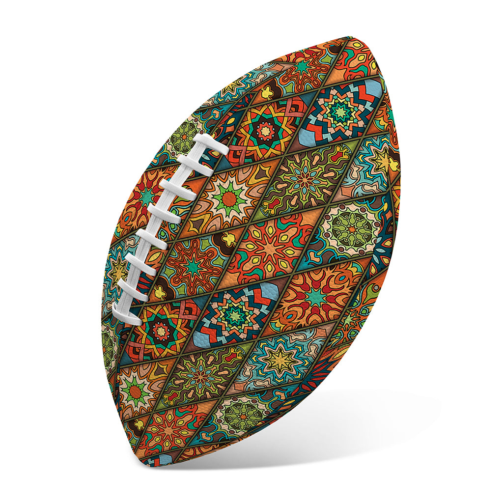 Indian Floral Patchwork Pattern Print Rugby Ball