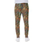 Indian Floral Patchwork Pattern Print Scuba Joggers