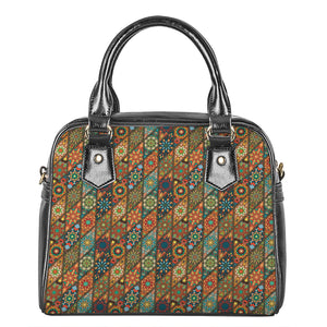 Indian Floral Patchwork Pattern Print Shoulder Handbag