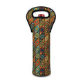 Indian Floral Patchwork Pattern Print Single Neoprene Wine Tote