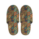 Indian Floral Patchwork Pattern Print Slippers